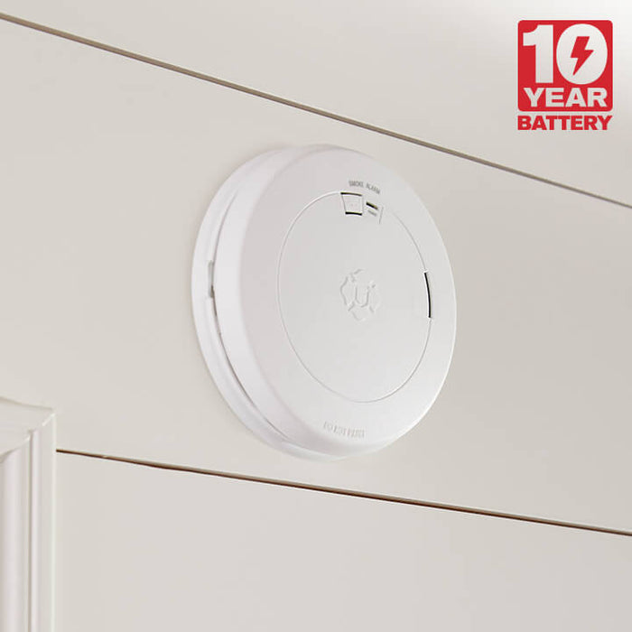 Fire alarm with a 10 year battery life
