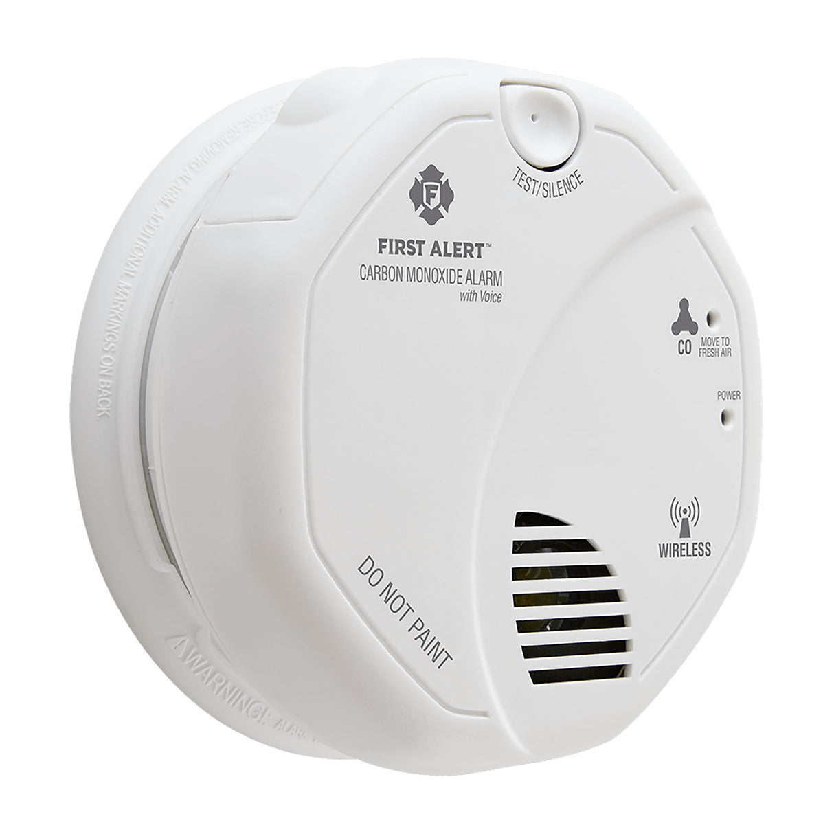 Carbon Monoxide Alarm at an angle