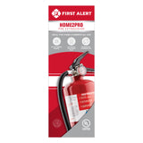 SkuImg;DRPTRAYHOME2PROBJW;HOME2PRO-FE2A10GR pkg - Fire Extinguisher.jpg;Red Fire Extinguisher front of package