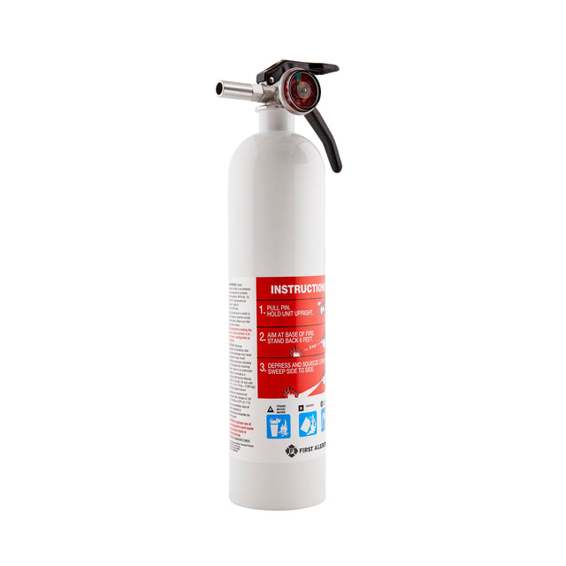 ProdImg;FE1A10GR-M;Marine1_FE1A10GR_angle-c2-6.jpg;White Fire Extinguisher at an angle