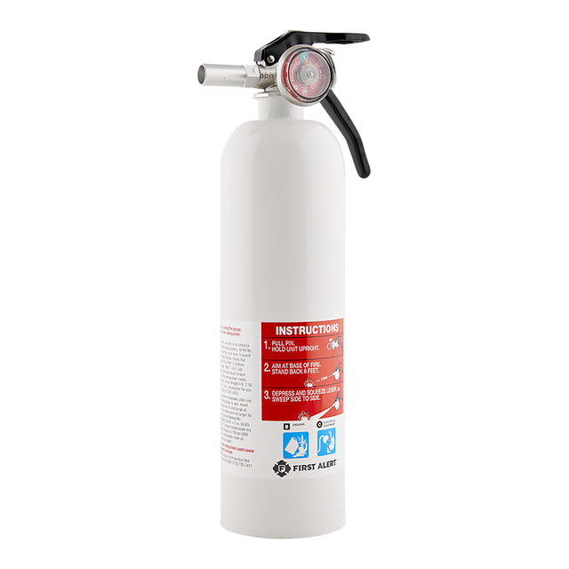 ProdImg;FE5GR;Rec5_FE5GR_Angle_900x900px.jpg;White Fire Extinguisher at an angle