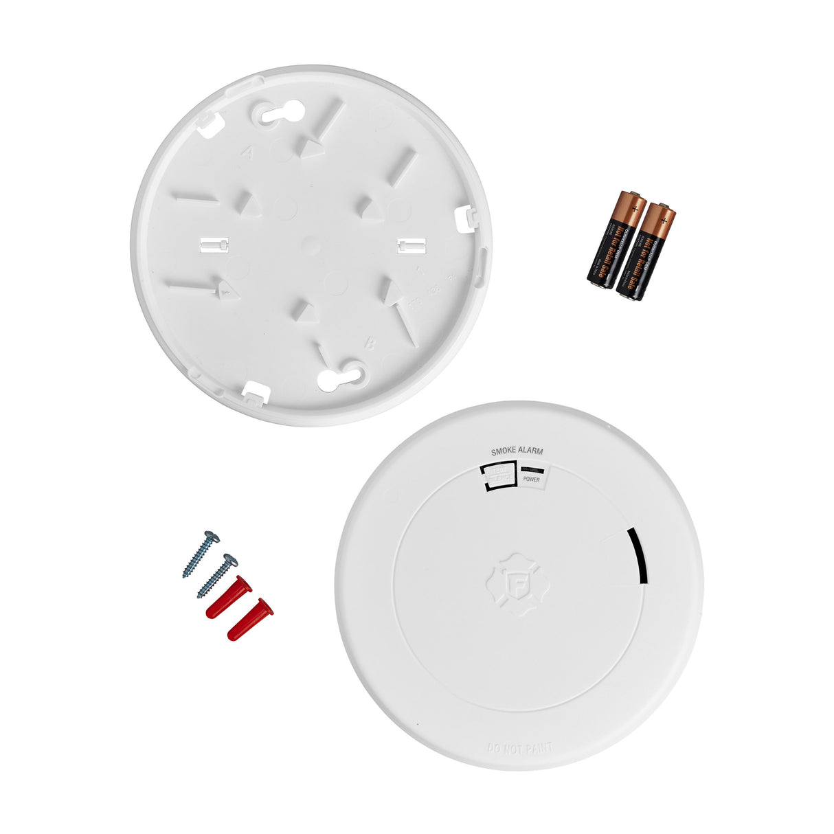 Low profile smoke alarm with replaceable battery