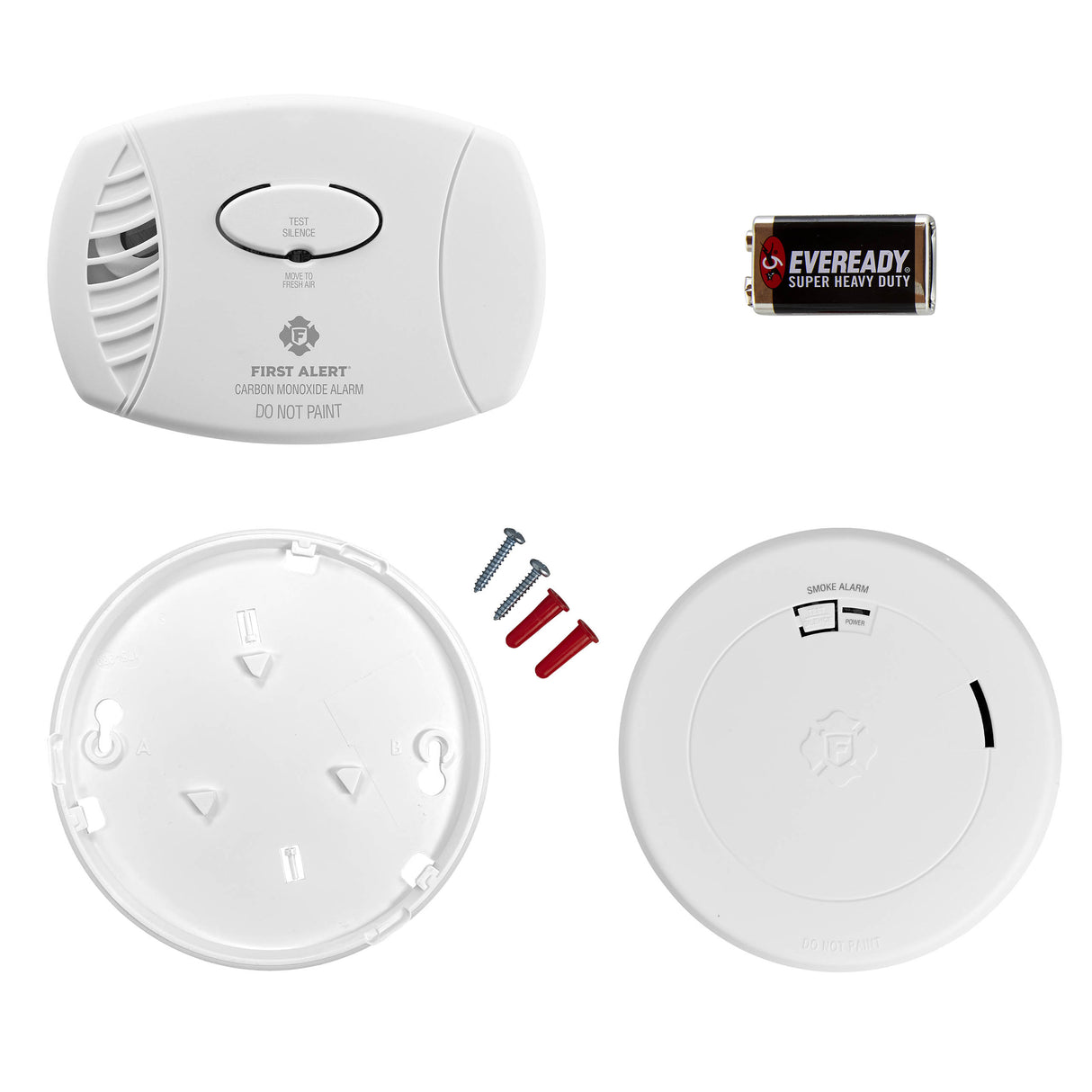 10-Year Battery Smoke Alarm and Plug-In CO Alarm Value Pack
