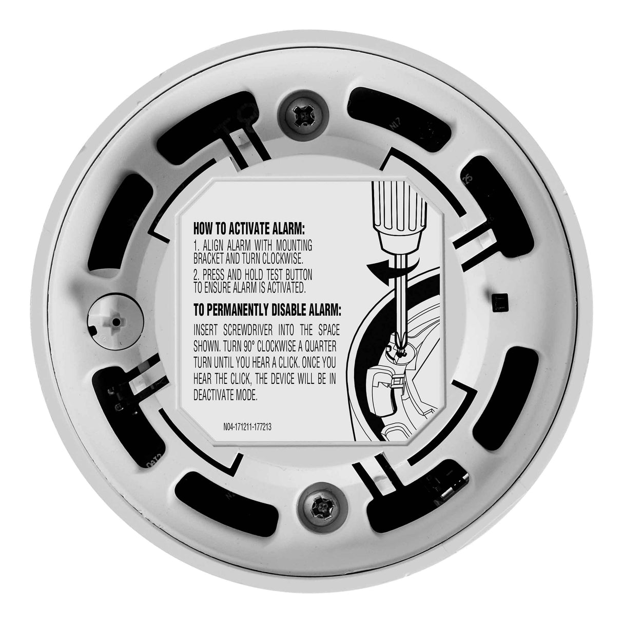 Micro Smoke Alarm back view