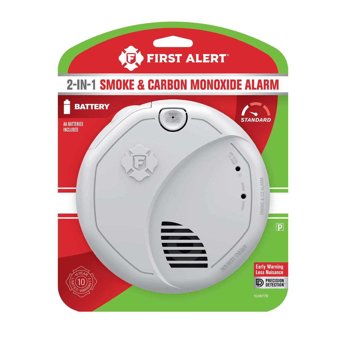 Battery-Operated 2-in-1 Smoke & Carbon Monoxide Alarm